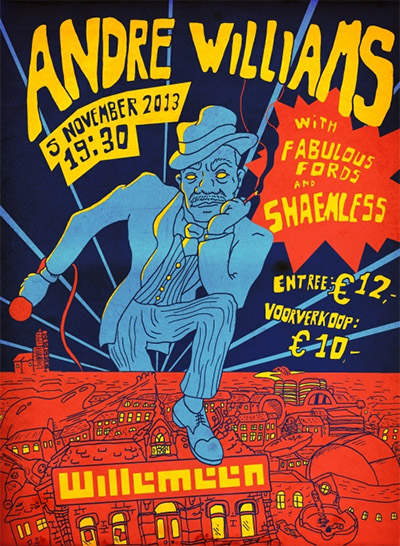 ANDRE WILLIAMS & THE GOLDSTARS (USA) + FABULOUS FORDS + SHAEMLESS